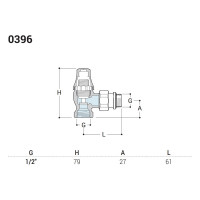 Терморегулирующий комплект угловых вентилей SR Rubinetterie Floral Old Style 1/2", белый K371-1500VC0A
