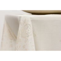 Готовая скатерть Towa Ажурная Victoria прямоугольная 140x200 см, бежевый 5178