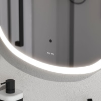 Зеркало AM.PM сложной формы, с контурной LED-подсветкой, ИК- сенсором, квадрат, 55 см M8FMOX0551WGS