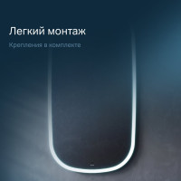 Зеркало AM.PM сложной формы, с контурной LED-подсветкой, ИК- сенсором, вытянутое, 65x124 см M8FMOX0651WGH