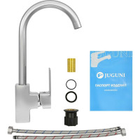 Смеситель для мойки Juguni с высоким поворотным изливом, гайка 0402.136