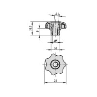 Звездообразная рукоятка KIPP K0156.05