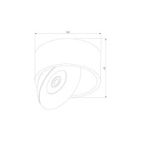 Накладной светильник Elektrostandard - Glide 8W черный жемчуг 25100/ a059330