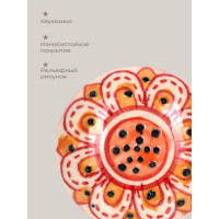 Керамическая ручка для мебели Blumen Haus Подсолнух оранжевый ручная роспись, цвет разноцветный 66107