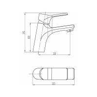 Смеситель для умывальника ESKO, Эйгер/Eiger, хром, EG26