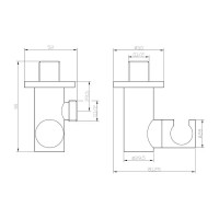 Держатель для душа ESKO , черный, SH805B