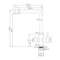 Смеситель для кухни ESKO R-излив, с подключением к фильтру K24