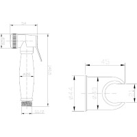 Набор 3 в 1 с гигиенической лейкой ESKO BH3in1
