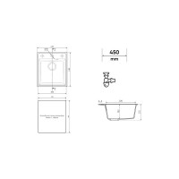 Мойка ULGRAN Quartz Forte 425-04