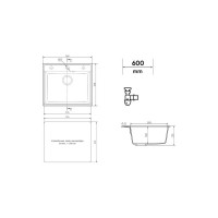 Мойка ULGRAN Quartz Forte 580-08