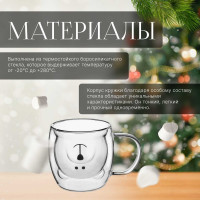 Стеклянная кружка PERFECTO LINEA Bear с двойными стенками, 250 мл 30-125201