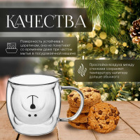 Стеклянная кружка PERFECTO LINEA Bear с двойными стенками, 250 мл 30-125201
