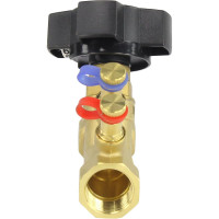 Балансировочный латунный клапан DN.ru КБЛР Ду20 Ру16 , муфтовый D080-00503