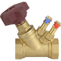 Балансировочный латунный клапан DN.ru КБЛР Ду32 Ру16 усиленный, муфтовый D080-00506