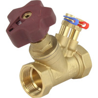 Балансировочный латунный клапан DN.ru КБЛР Ду32 Ру16 усиленный, муфтовый D080-00506