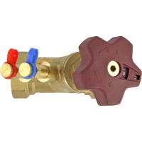 Балансировочный латунный клапан DN.ru КБЛР Ду32 Ру16 усиленный, муфтовый D080-00506