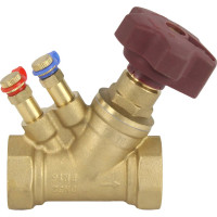 Балансировочный латунный клапан DN.ru КБЛР Ду32 Ру16 усиленный, муфтовый D080-00506