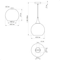 Светильник ЭЛЕТЕХ "Винтаж 245 НСБ 72-60 М56 Розовое вино /шнур черн. ИУ 1005404263