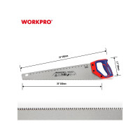 Ножовка по дереву WORKPRO 500 мм, SK5, 7TPI WP215007