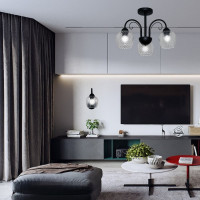 Светильник ЭЛЕТЕХ Берта 131 черный муар (Плафон 8270) НСБ 01-3x60-158 Е27 ИУ 1005404646