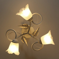 Потолочный светильник ЭЛЕТЕХ Бонни 131 белый, золото (плафон 3316) НПБ 01-3x60-205 Е14 ИУ 1005404781