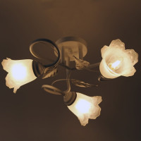 Потолочный светильник ЭЛЕТЕХ Бонни 131 белый, золото (плафон 3316) НПБ 01-3x60-205 Е14 ИУ 1005404781