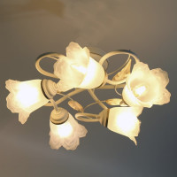 Потолочный светильник ЭЛЕТЕХ Бонни 151 белый, золото (плафон 3316) НПБ 01-5x60-153 Е14 ИУ 1005404782