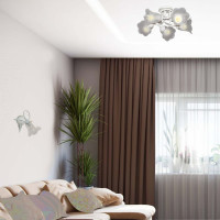 Потолочный светильник ЭЛЕТЕХ Бонни 151 белый, золото (плафон П0472) НПБ 01-5x60-153 Е27 ИУ 1005404779