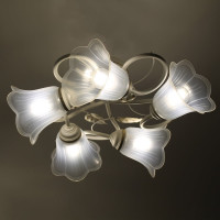 Потолочный светильник ЭЛЕТЕХ Бонни 151 белый, золото (плафон П0472) НПБ 01-5x60-153 Е27 ИУ 1005404779