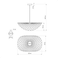 Подвесной светильник ЭЛЕТЕХ Наоми 211 черный муар НСБ 01-60-166 Е27 ИУ 1005404814