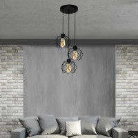 Подвесной светильник ЭЛЕТЕХ Сигма 232 черный муар НСБ 01-3x60-163 Е27 ИУ 1005404792