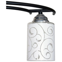 Потолочный светильник ЭЛЕТЕХ Стиль 121 черн.(Плафон 8498) НПБ 01-2x60-123 Е27 [ИМ] 1005405037