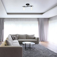 Потолочный светильник ЭЛЕТЕХ Стиль 121 черн.(Плафон 8498) НПБ 01-2x60-123 Е27 [ИМ] 1005405037