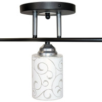 Потолочный светильник ЭЛЕТЕХ Стиль 131 черн.(Плафон 8498) НПБ 01-3x60-178 Е27 [ИМ] 1005405038