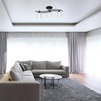 Потолочный светильник ЭЛЕТЕХ Стиль 131 черн.(Плафон 8498) НПБ 01-3x60-178 Е27 [ИМ] 1005405038