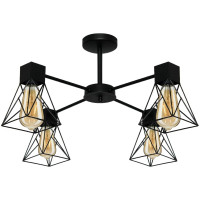 Потолочный светильник ЭЛЕТЕХ Дельта 141 черн.муар НПБ 01-4x60-126 Е27 ИУ 1005404784