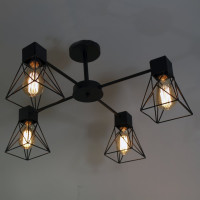 Потолочный светильник ЭЛЕТЕХ Дельта 141 черн.муар НПБ 01-4x60-126 Е27 ИУ 1005404784