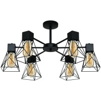 Потолочный светильник ЭЛЕТЕХ Дельта 161 черн.муар НПБ 01-6x60-118 Е27 ИУ 1005404785