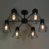 Потолочный светильник ЭЛЕТЕХ Дельта 161 черн.муар НПБ 01-6x60-118 Е27 ИУ 1005404785