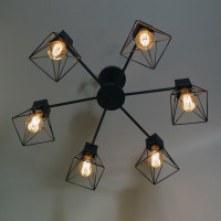 Потолочный светильник ЭЛЕТЕХ Дельта 161 черн.муар НПБ 01-6x60-118 Е27 ИУ 1005404785