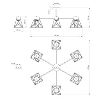 Потолочный светильник ЭЛЕТЕХ Дельта 161 черн.муар НПБ 01-6x60-118 Е27 ИУ 1005404785