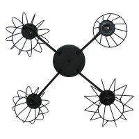 Потолочный светильник ЭЛЕТЕХ Конти 141 черн.муар медь НПБ 01-4x60-127 Е27 [ИМ] 1005405027