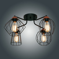 Потолочный светильник ЭЛЕТЕХ Конти 141 черн.муар медь НПБ 01-4x60-127 Е27 [ИМ] 1005405027