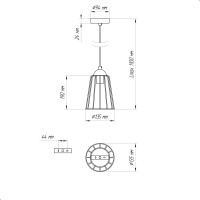 Подвесной светильник ЭЛЕТЕХ Конти 211 черн.муар медь (Плафон Конус) НСБ 01-60-169 Е27 [ИМ] 1005405025