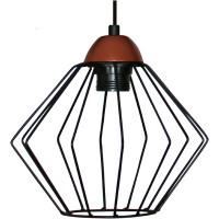 Подвесной светильник ЭЛЕТЕХ Конти 211 черн.муар медь (Плафон Ромб) НСБ 01-60-169 Е27 [ИМ] 1005405024