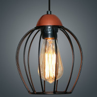 Подвесной светильник ЭЛЕТЕХ Конти 211 черн.муар медь (Плафон Сфера) НСБ 01-60-169 Е27 [ИМ] 1005405023