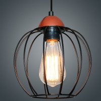 Подвесной светильник ЭЛЕТЕХ Конти 211 черн.муар медь (Плафон Шар) НСБ 01-60-169 Е27 [ИМ] 1005405022