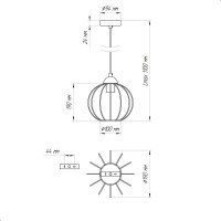 Подвесной светильник ЭЛЕТЕХ Конти 211 черн.муар медь (Плафон Шар) НСБ 01-60-169 Е27 [ИМ] 1005405022