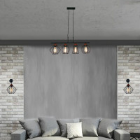 Подвесной светильник ЭЛЕТЕХ Конти 241 черн.муар медь НСБ 01-4x60-109 Е27 [ИМ] 1005405026