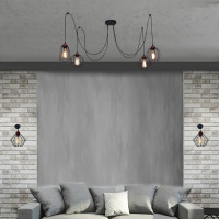 Подвесной светильник ЭЛЕТЕХ Конти 242 черн.муар медь НСБ 01-4x60-110 Е27 [ИМ] 1005405028